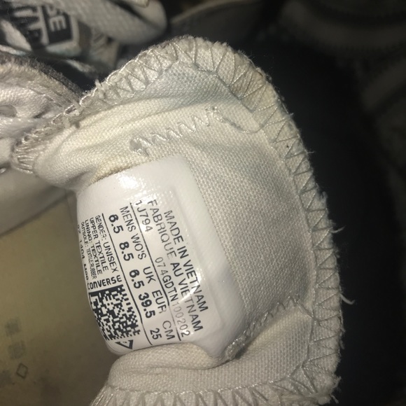 Grey Low Top Converse - Picture 3 of 3